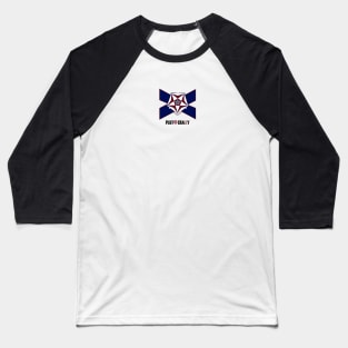 EMBLEM n BLUE X Front Baseball T-Shirt